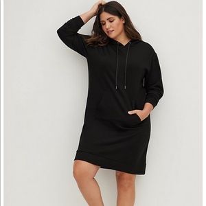Hoodie Dress - Cupro Black